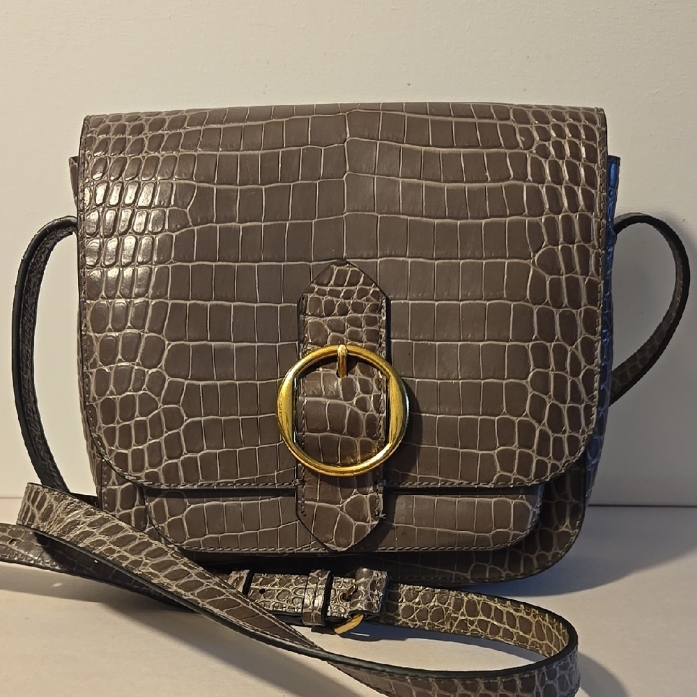 Banana Republic Brown Crocodile Crossbody Bag